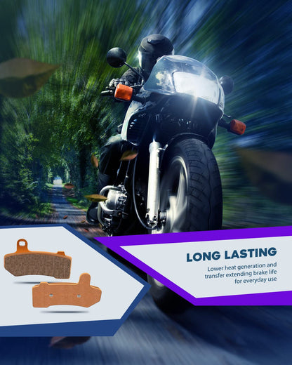 ECCPP Brake Pads for FLHTCU Ultra Classic Electra Glide & FLHR Road King 2008-2022