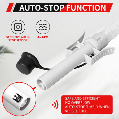 Automatic Fuel Transfer Pump with Auto-Stop and 51'' Extra Long Hose