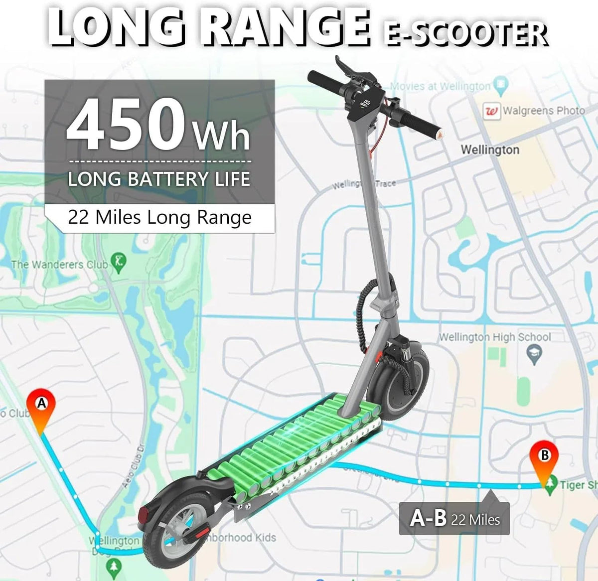   iE-M1 Electric Scooter 500W 36V 12.5Ah | 35KM/H Speed, Solid Tires, Dual Lights