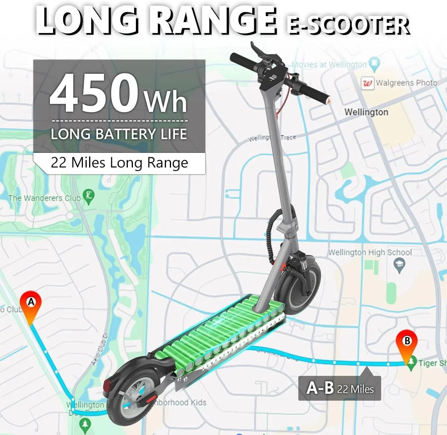   iE-M1 Electric Scooter 500W 36V 12.5Ah | 35KM/H Speed, Solid Tires, Dual Lights
