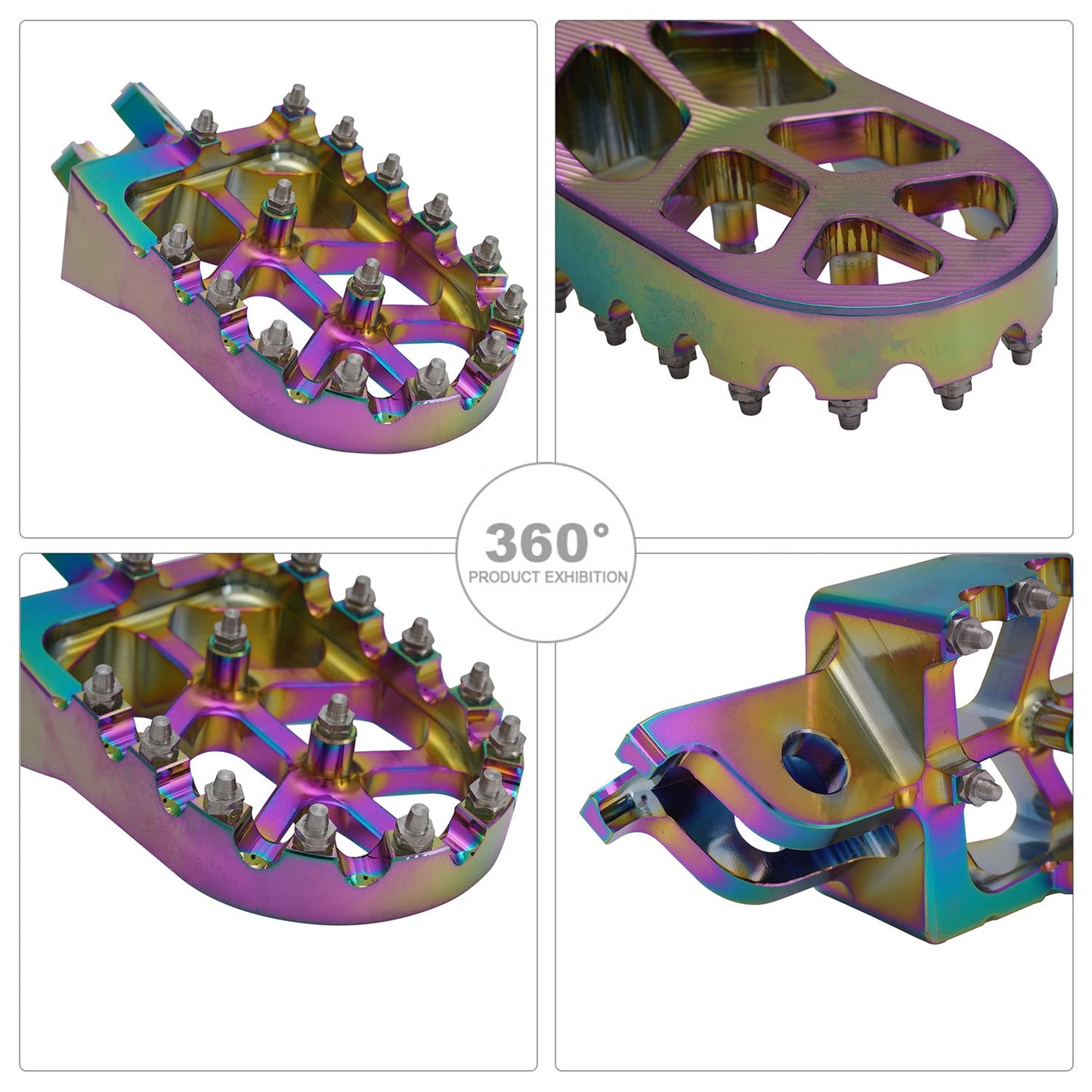 AnXin CNC Dirt Bike Foot Pegs for KX250F, KX450F, KX250, KX450, KLX450R 2006-2024