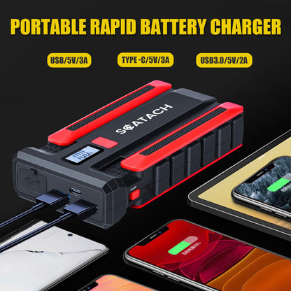 Scatach 002 4000A Car Battery Jump Starter - 12V Portable Battery Pack with LED Display