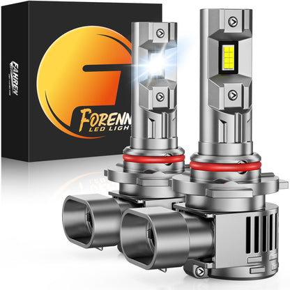 Forenner Fahren Upgraded H11/H9/H8 Bulbs - 40000LM, 900% Brighter, 6500K Cool White, Plug-N-Play with Cooling Fan