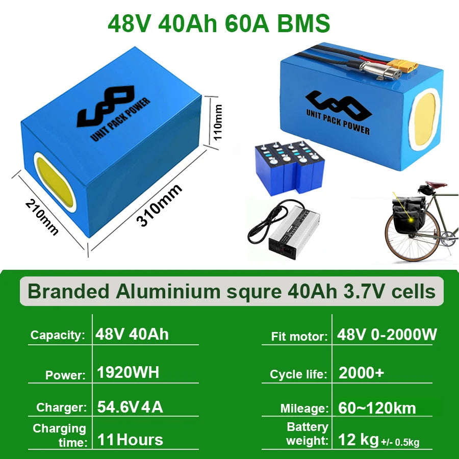 72V lithium battery for high power electric vehicle