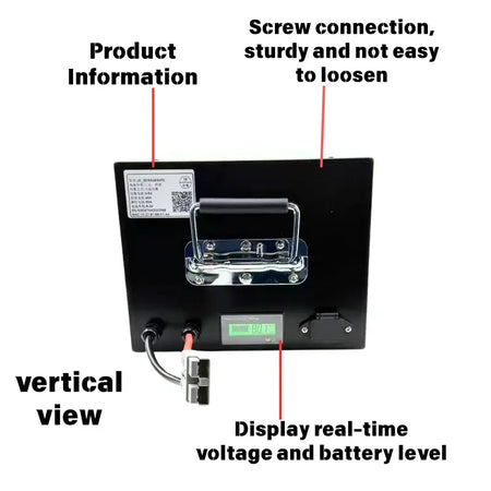 72V 21700 Lithium-ion Battery Pack 22Ah - 85Ah 20S BMS for 3000W-5000W Electric Motorcycle Motor & Inverter display and connection view.