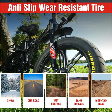 76-406 fat tire set for electric bikes durable puncture resistant