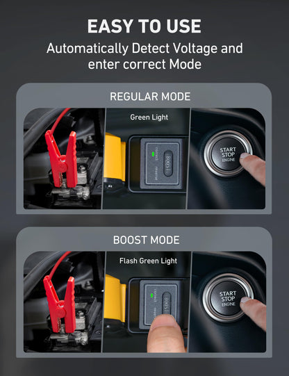AstroAI S8 Car Battery Jump Starter, 1500A Peak Car Jumper Starter Battery Pack for Up to 6.0L Gas & 3.0L Diesel Engines, 12V Portable Jump Box with 3 Modes Flashlight and Jumper Cable