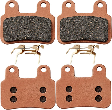2 Pairs Copper Sintered E-Bike Disc Brake Pads for Ridstar Q20/Q20 Pro/H26 Pro All-Metal Low Noise High Heat Resistance Strong Bite Front & Rear Set