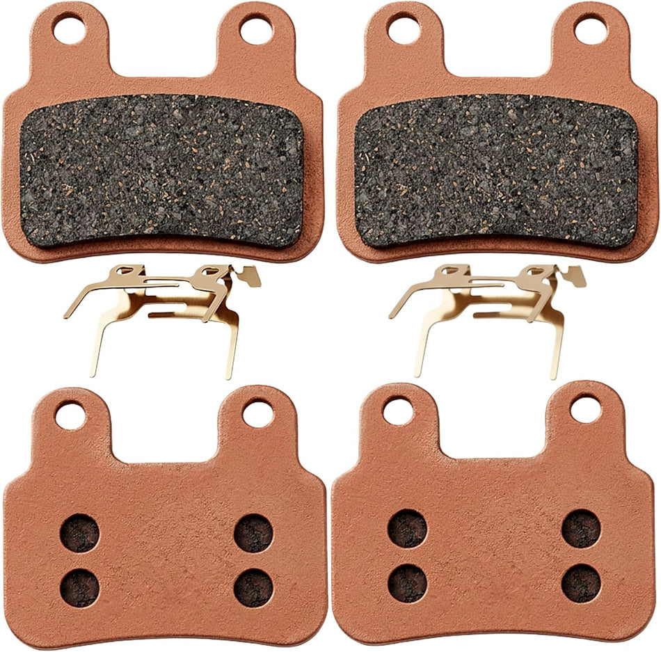2 Pairs Copper Sintered E-Bike Disc Brake Pads for Ridstar Q20/Q20 Pro/H26 Pro All-Metal Low Noise High Heat Resistance Strong Bite Front & Rear Set