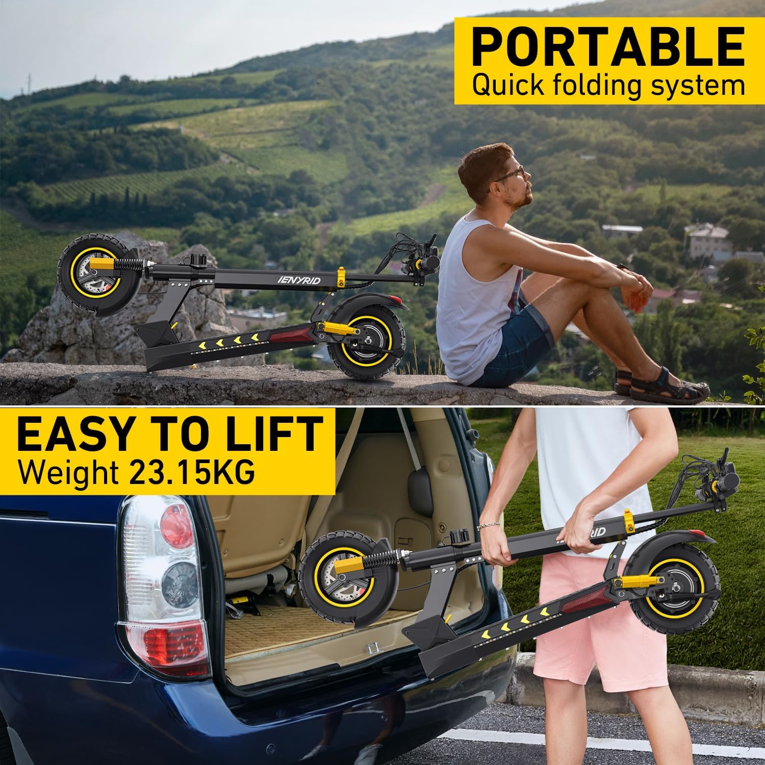   M4 Pro S+ Electric Scooter 800W 48V 12.5Ah | 10" Dirt Tires | Dual Brakes | 27.9 MPH