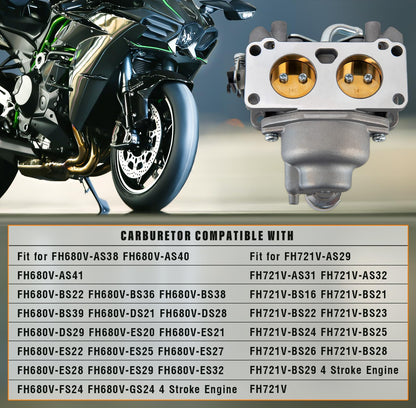 FH661V Carburetor for Kawasaki Engines - Includes Oil Filter and Fuel Pump