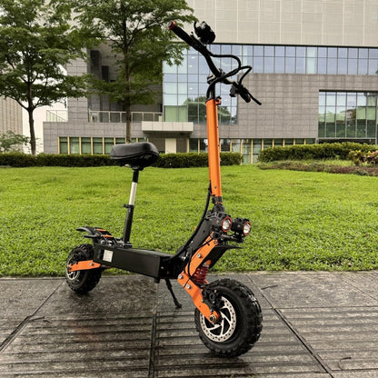 M11  60V 6000W Dual Motor Off-Road Electric Scooter with Seat – 50 MPH, Long Range, Foldable
