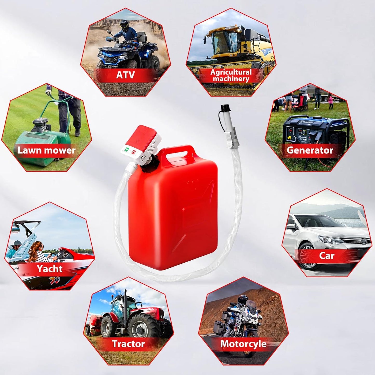 Automatic Fuel Transfer Pump with Auto-Stop and 51'' Extra Long Hose