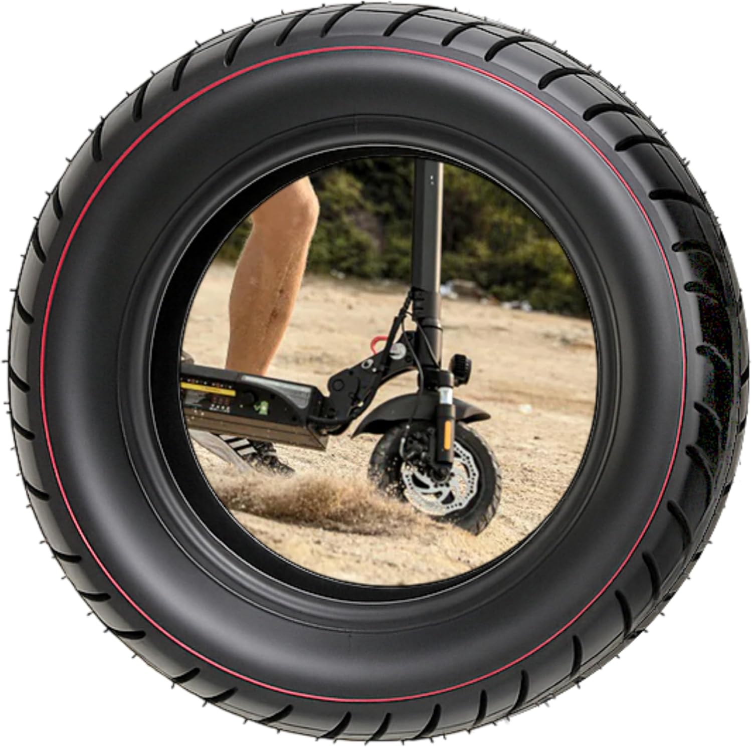 2 Pack 80/65-6 Tubeless Scooter Tires Vacuum Off-Road 10x3 (255x80) with Air Valves for 10 Inch Electric Scooters Non-Slip
