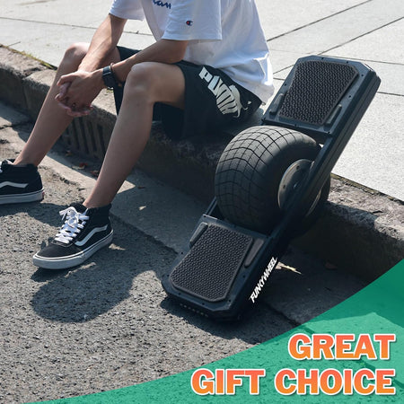   FUNKYWHEEL Urban Electric Unicycle 48V 5.2Ah – Long Range 15 Miles, Waterproof One-Wheel Scooter for Adults