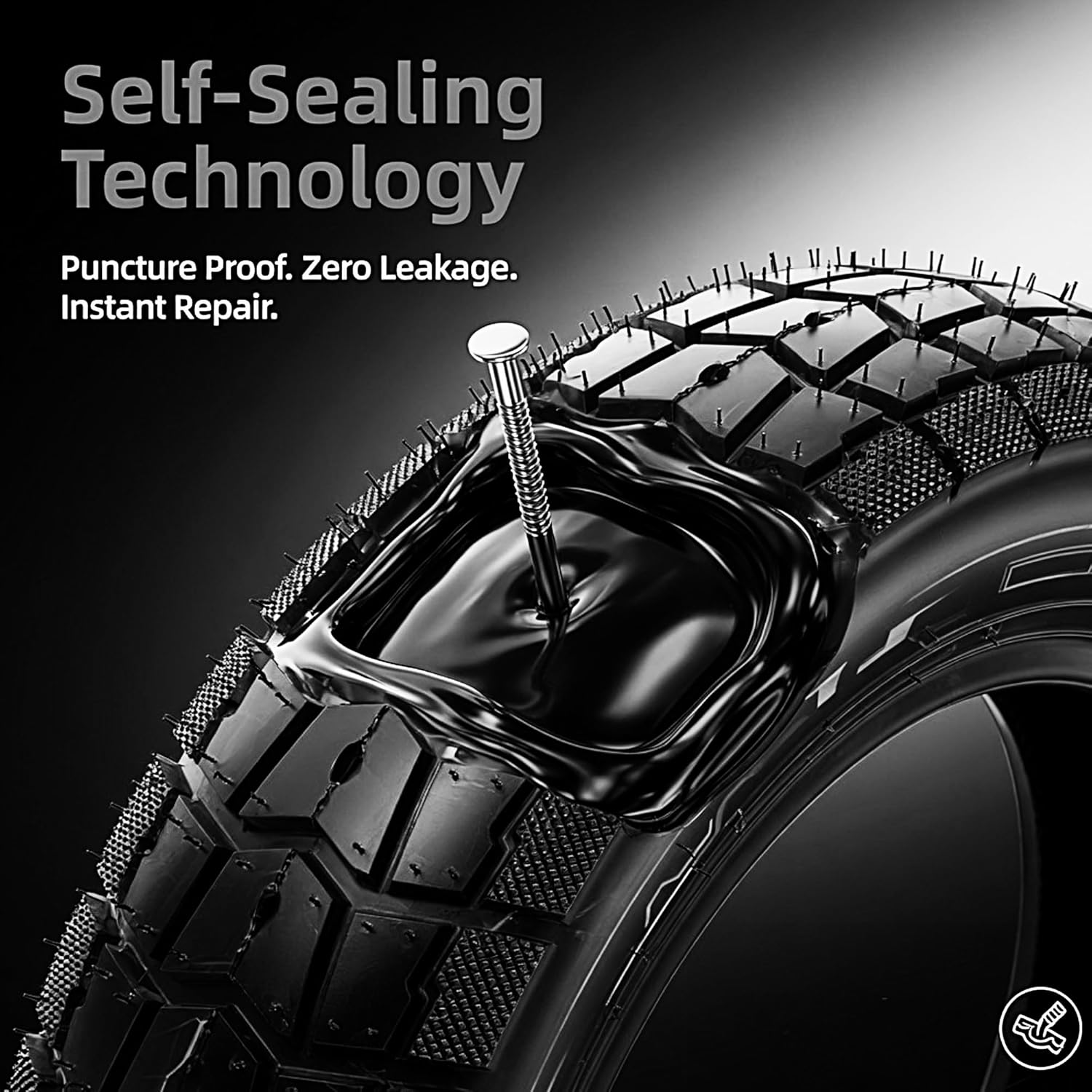 2 Pack 10x2.75-6.5 Self-Sealing Off-Road Tubeless Tires for Electric Scooter – 10 Inch