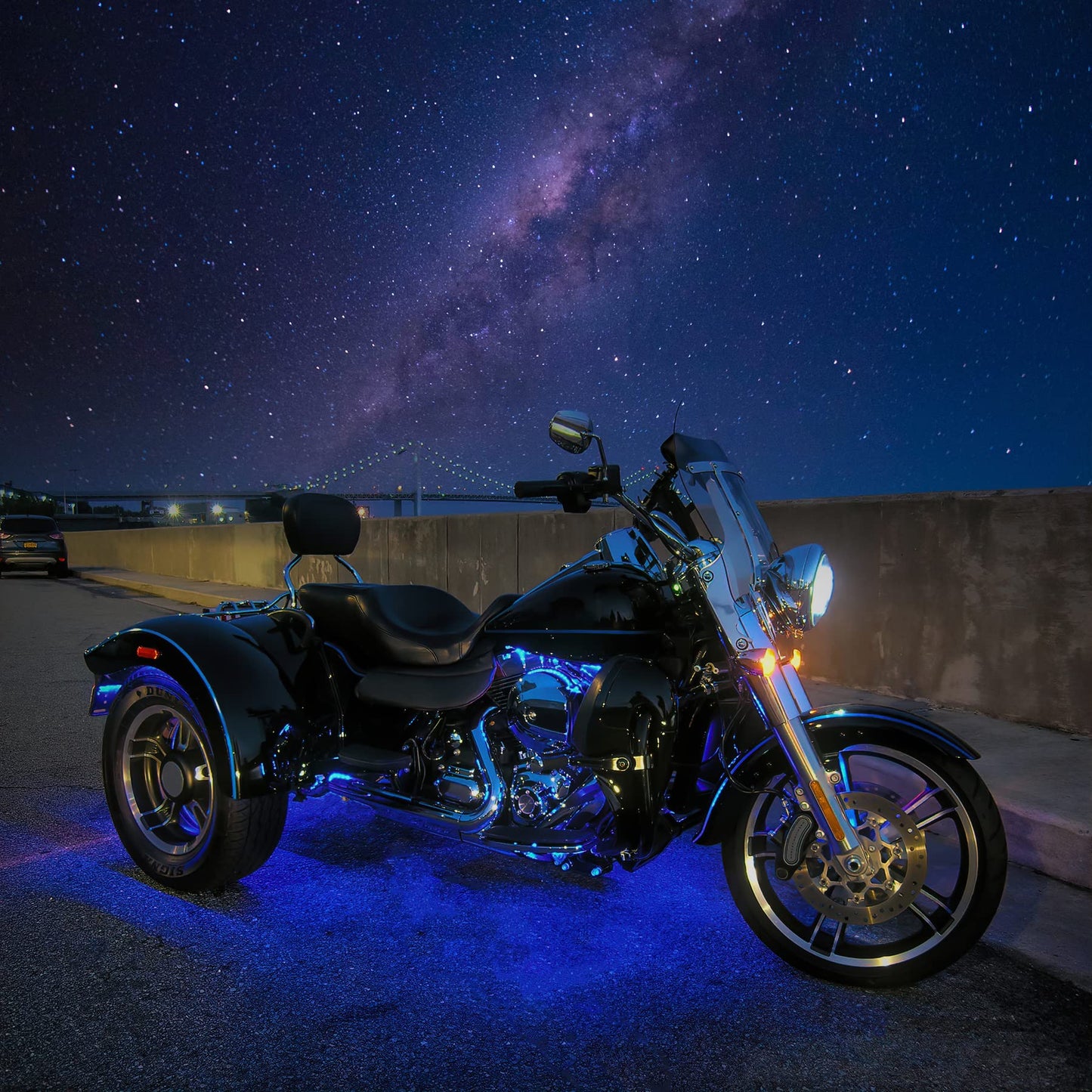 DITRIO 12pcs Underglow RGB LED Strip Light Kit for Motorcycles, Golf Carts, and ATVs