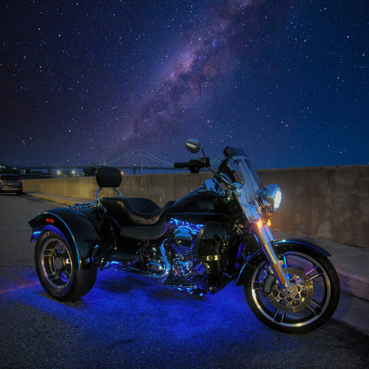 DITRIO 12pcs Underglow RGB LED Strip Light Kit for Motorcycles, Golf Carts, and ATVs