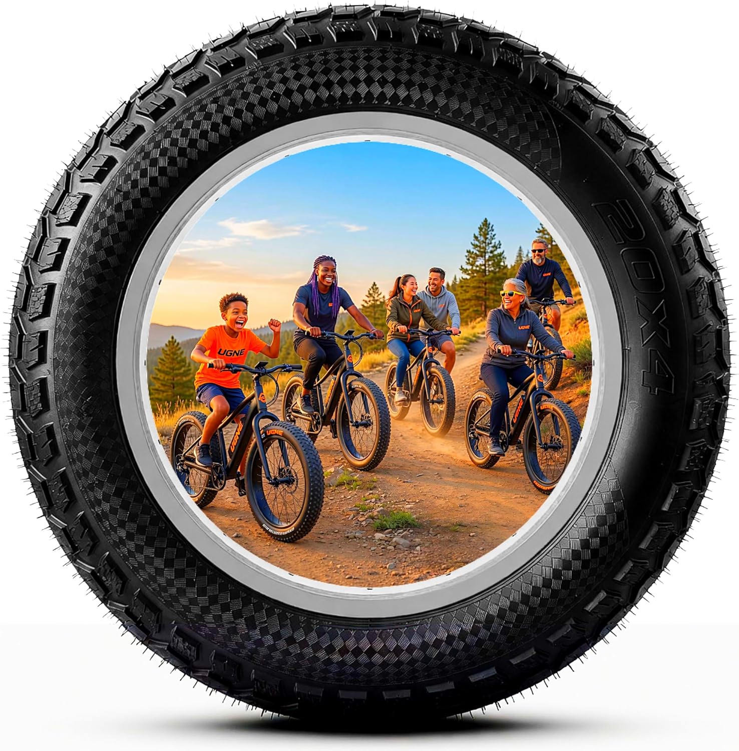 Folding Fat Bike Tires & Tubes Set (2 Tires + 2 Tubes) Sizes -16x4 20x4 26x3 26x4 – Heavy-Duty All-Terrain Puncture-Resistant