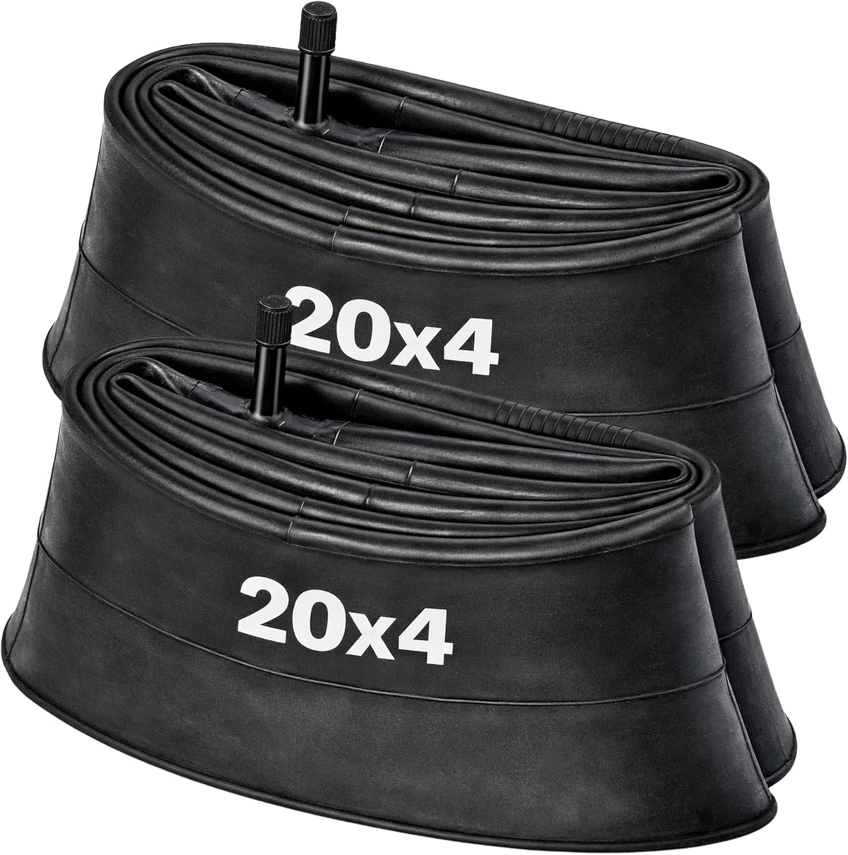 20 x 4 Inch E-Bike Fat Inner Tube Schrader Valve Heavy Duty Puncture Resistant Outstanding Airhold (2 Pack)