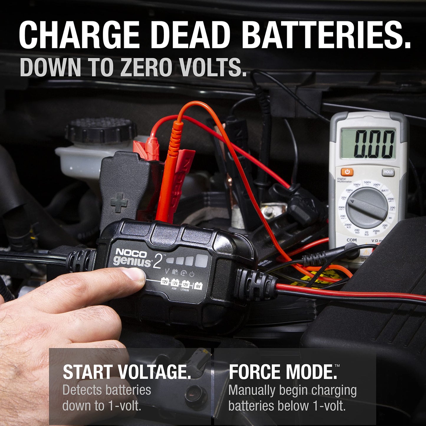 NOCO GENIUS2: 2A 6V/12V Smart Battery Charger & Maintainer