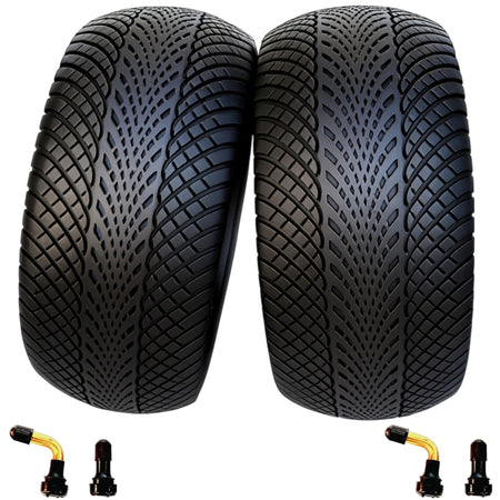 2 Pack 80/65-6 Tubeless Scooter Tires Vacuum Off-Road 10x3 (255x80) with Air Valves for 10 Inch Electric Scooters Non-Slip