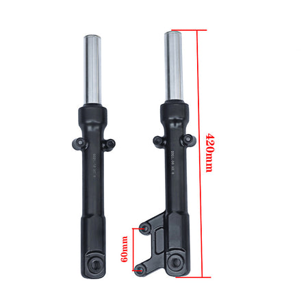 Harley Style Front Fork Suspension Damper Black and Silver Finish