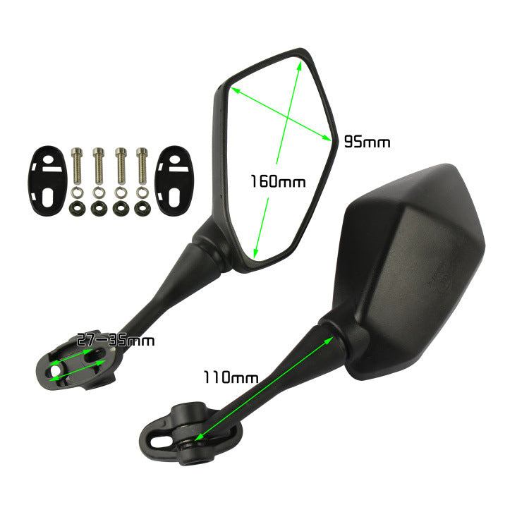 UGNE Horizon Racing Motorcycle Rearview Mirrors Aluminum Alloy Base & Sport Bike Side Mirrors