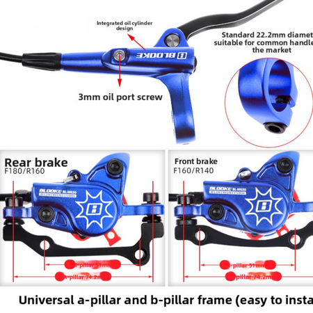 Dual Piston Hydraulic Brake Set for MTB Performance Upgrades 