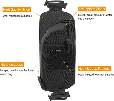 8x2.6x17cm Compact Molle Pouch for Tools and Phone Storage