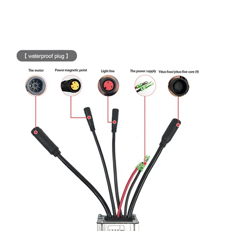 9-Tube E-Bike Controller with Waterproof Connector