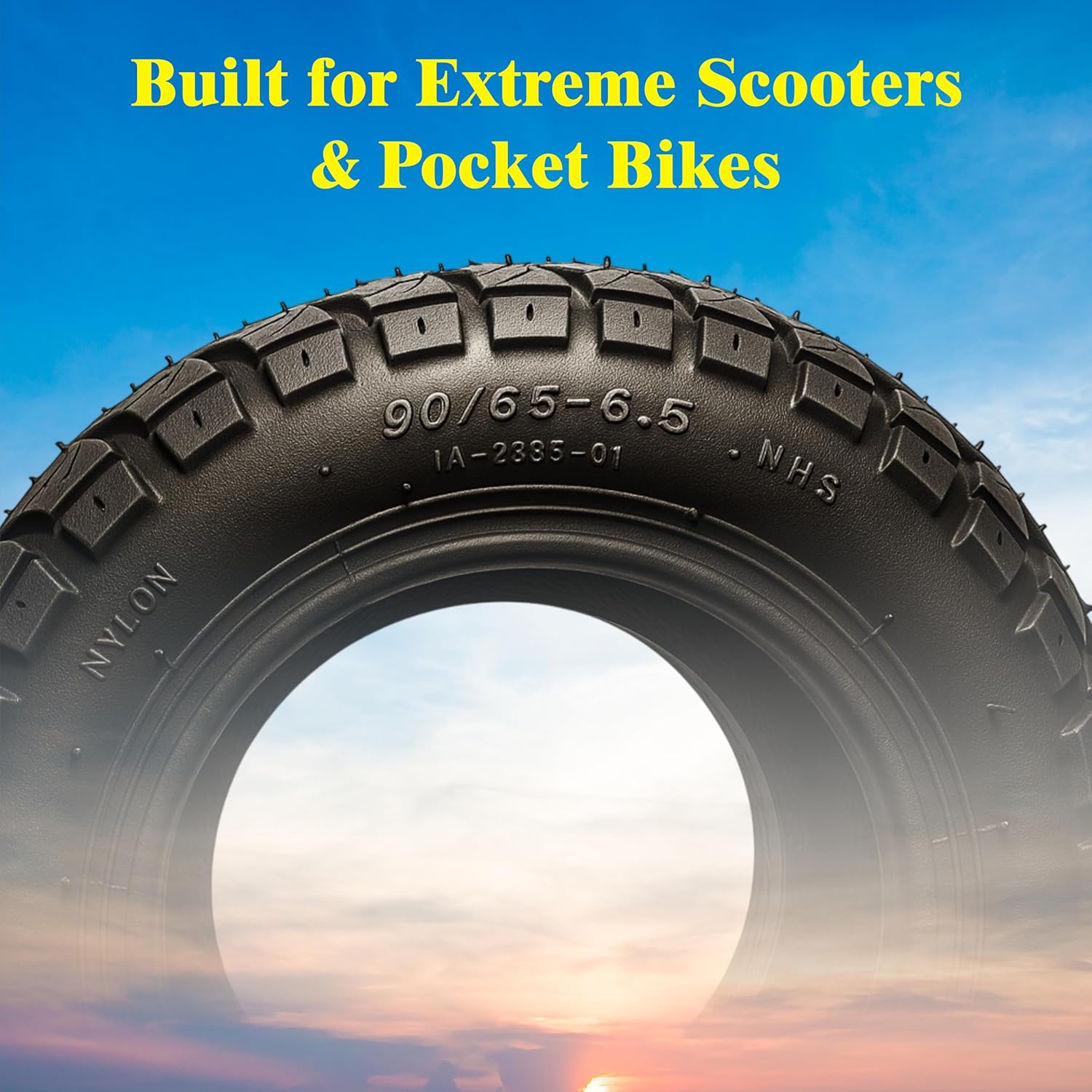 90/65-6.5 pocket bike tire for 47cc 49cc mini dirt bikes