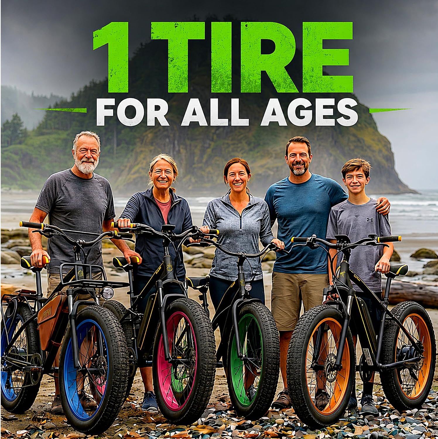 20x4.0 / 26x4.0 All-Terrain Folding, Puncture Resistant Fat Tire for E-Bikes & Fat Bikes, Includes 2 Tires and 2 Inner Tubes