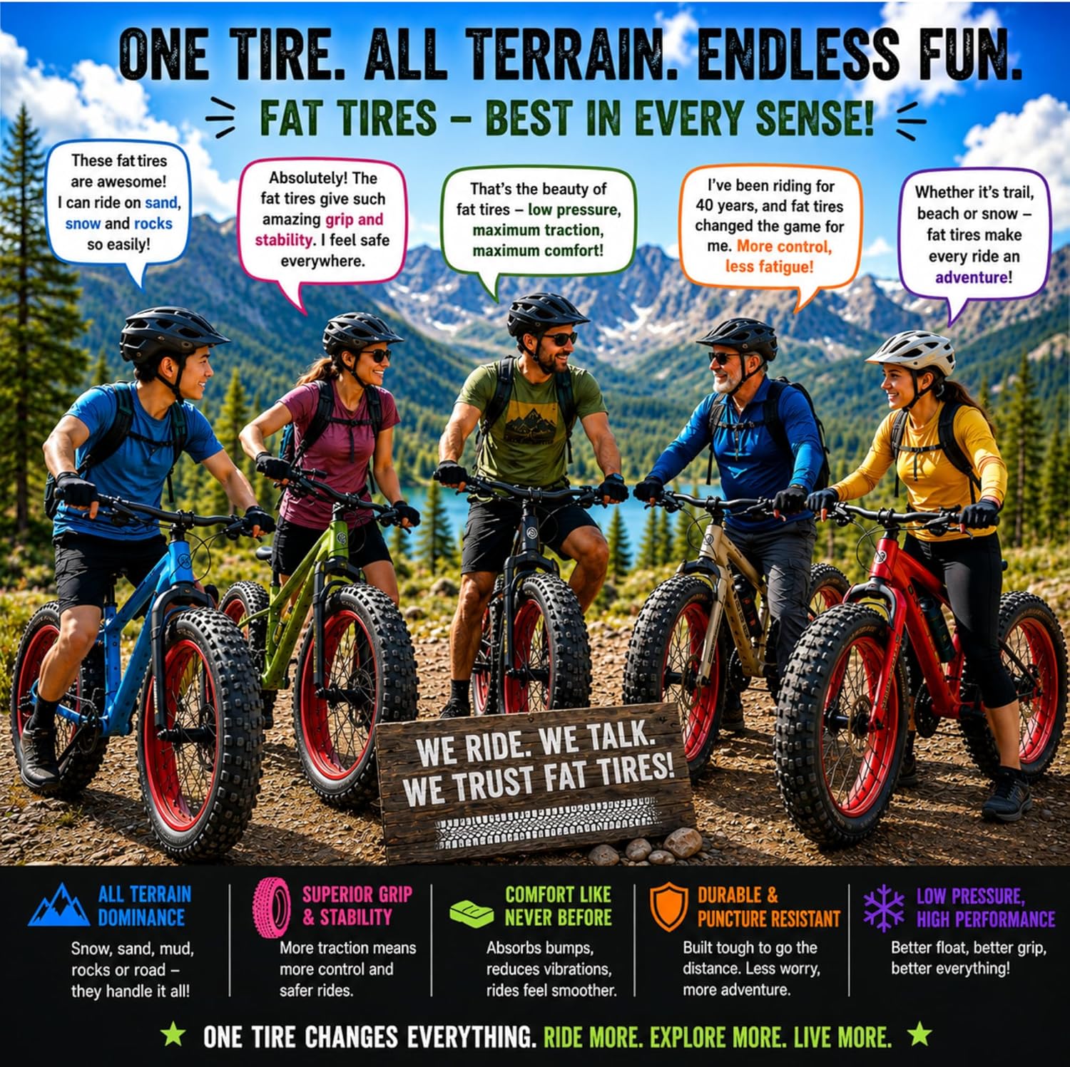 20x4.0 Fat Tire & Tube Set for E-Bikes – 2 Heavy-Duty Tires + 2 Schrader Inner Tubes – Fits Himiway, Rad - Non Folded