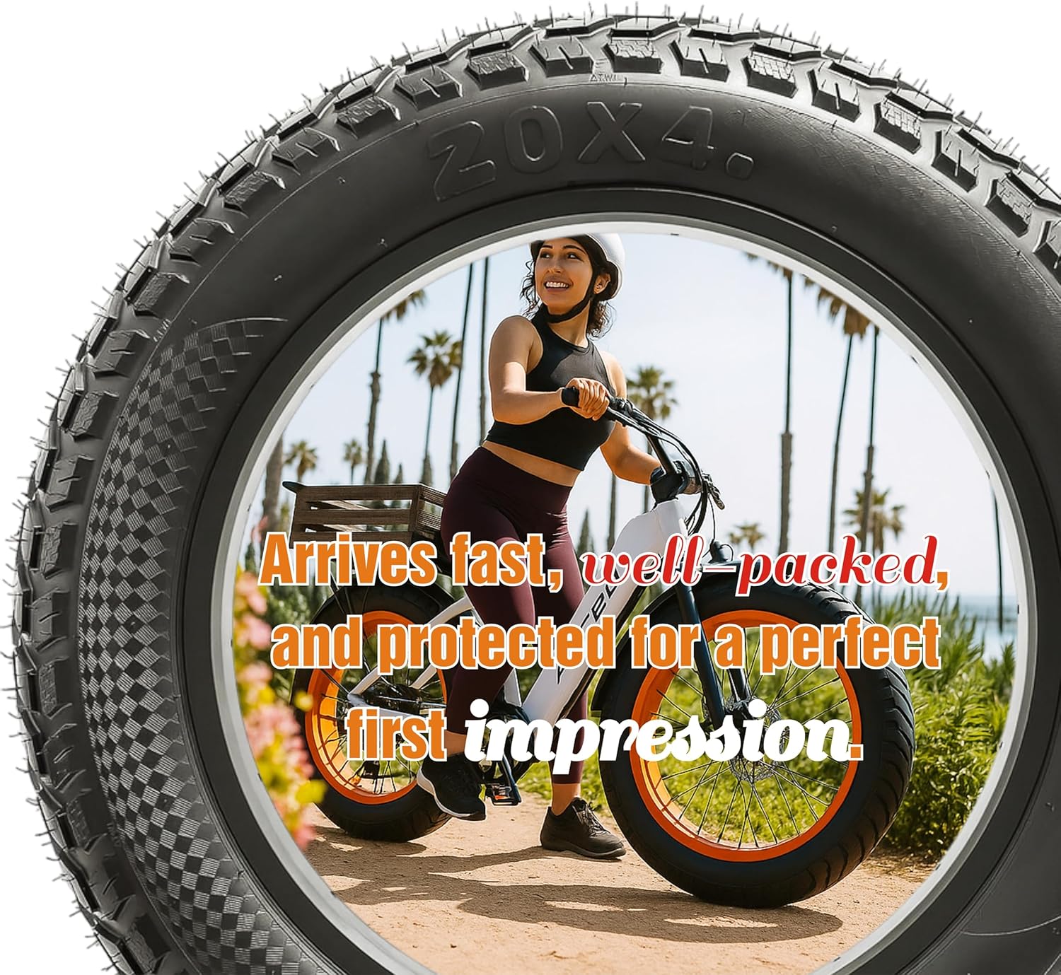 20x4.0 Fat Tire & Tube Set for E-Bikes – 2 Heavy-Duty Tires + 2 Schrader Inner Tubes – Fits Himiway, Rad - Non Folded