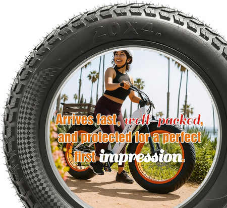 20x4.0 Fat Tire & Tube Set for E-Bikes – 2 Heavy-Duty Tires + 2 Schrader Inner Tubes – Fits Himiway, Rad - Non Folded