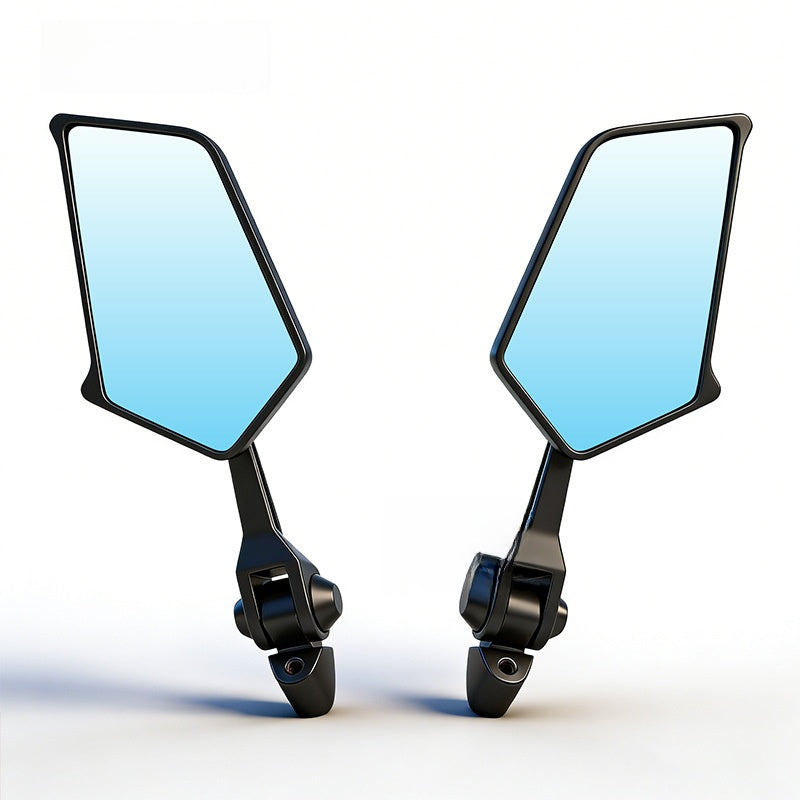 Universal Honda Scooter & Motorcycle Side Mirror Heavy-Duty Aluminum Alloy Square Rearview Mirror (3A Shock Absorption)