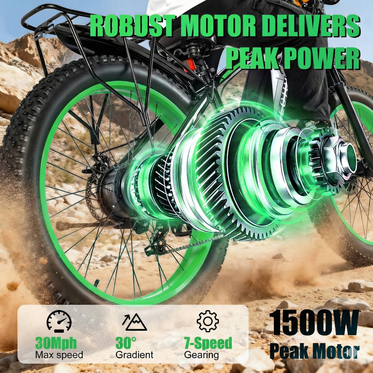 30 mph fast electric bicycle for adults on mountain trail