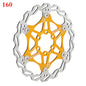 BUCKLOS Bicycle Disc Brake 160/180/203 Bike Floating Rotors Stainless Steel Mountain Bike Brake 1PC 160mm Gold
