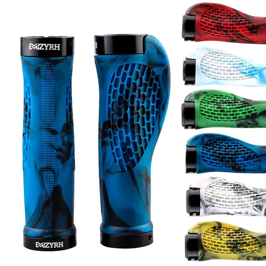Bicycle Grips Lock on Rubber Bicycle Handlebar Grip Durable Ergonomics Mountain Bike Handle Waterproof Dustproof MTB Cuffs