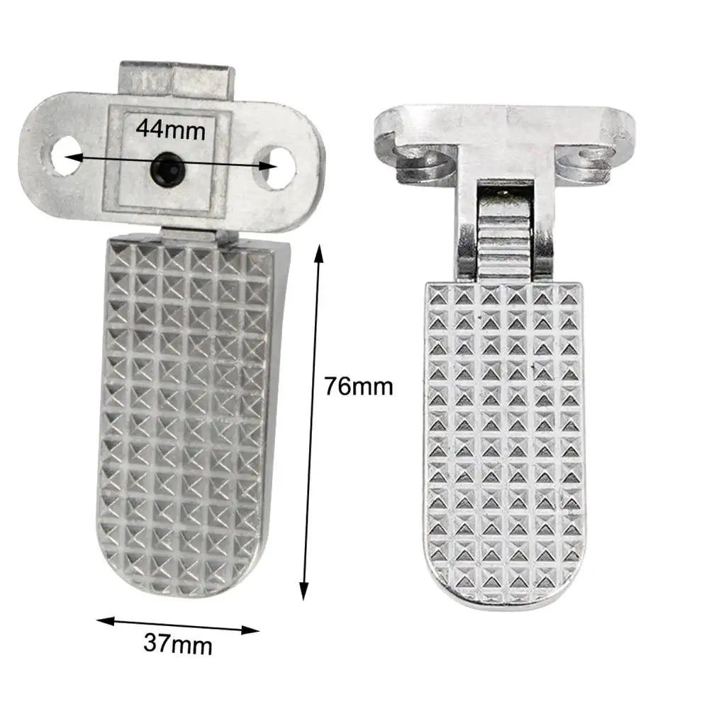 2x Bike Rear Pedals Metal Foldable Foot Pegs for Electric Bicycle Motorcycle Bikes Rear Footrest Non Slip Replacement Pedal