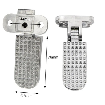2x Bike Rear Pedals Metal Foldable Foot Pegs for Electric Bicycle Motorcycle Bikes Rear Footrest Non Slip Replacement Pedal