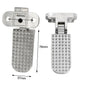 2x Bike Rear Pedals Metal Foldable Foot Pegs for Electric Bicycle Motorcycle Bikes Rear Footrest Non Slip Replacement Pedal Double hole Silver