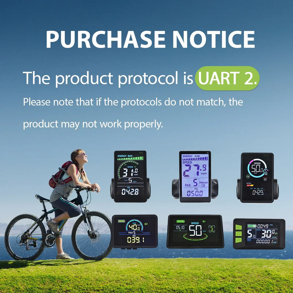 H8 NEW UART2 E-Bike Display Screen Projection Navigation & Digital Speedometer