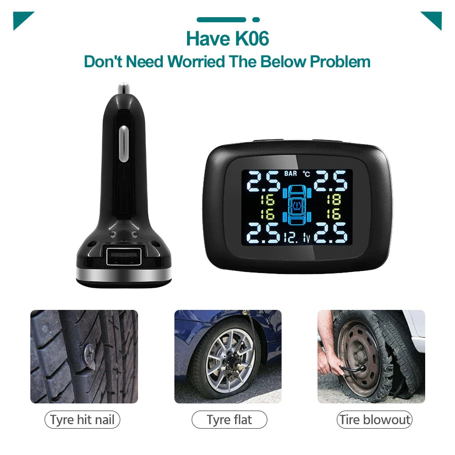 ACCEO smart cigarette lighter USB TPMS tire pressure monitoring system
