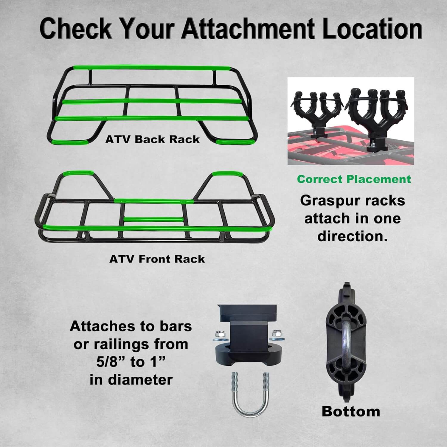 ATV bow holder rack durable