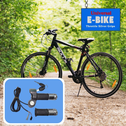 E-Bike Twist Throttle Grip with LCD Voltage Display & Power Switch – Compatible with 36V/48V/60V Electric Bicycles and Scooters