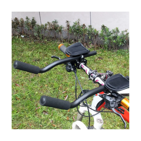 Adjustable bike aero bar extension for multiple riding positions