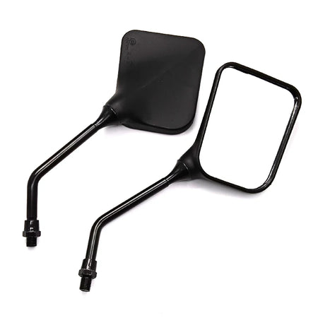 Adjustable black square rearview mirrors for all motorcycle models