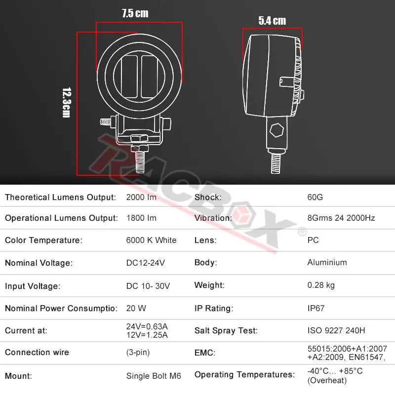Adjustable bracket LED spotlight for easy mounting
